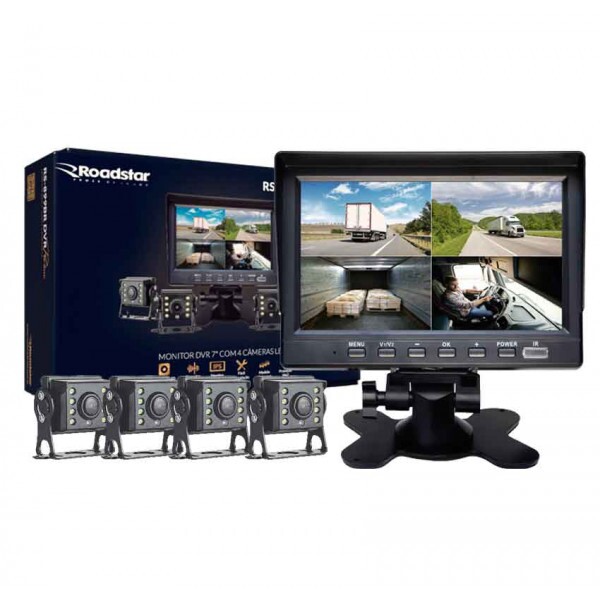 Kit com 4 cameras  e monitor 7" - RS899BR Pro Line